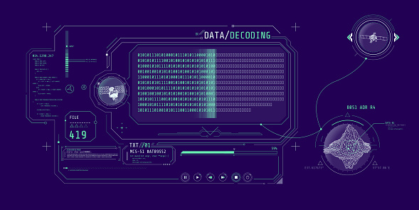 Decoding Interfaces Interface For Decoding Object Data Received From Satellite Stock ...