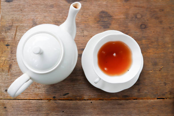 istock hot tea, tea cup and tea pot 1696581791