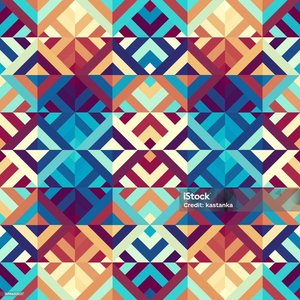 Absreact Patterns With Triangles Geometric Abstract Triangles Pattern Seamless Vector Image Stock ...