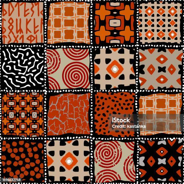 Ethinic Pattern Red Vector Red Ethnic Tribal Pattern Seamless Art Image Stock Illustration ...