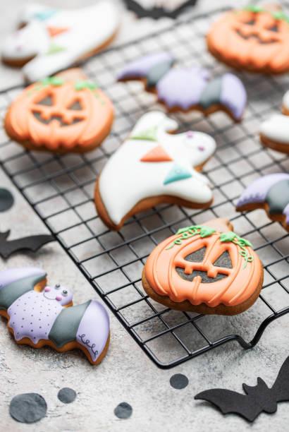 istock Multicolored Halloween  homemade cookies 1696633849