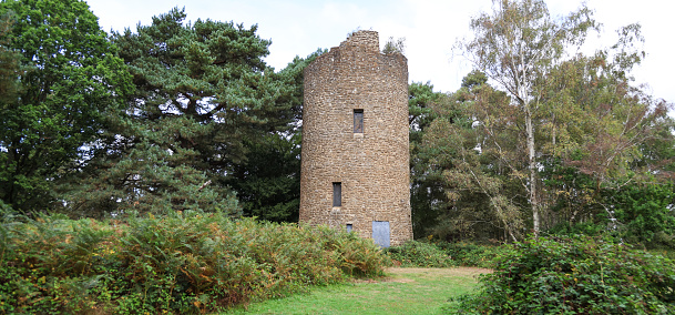 Local landmark Chinthurst Hill tower very old architecture abandoned tower Surrey England Europe