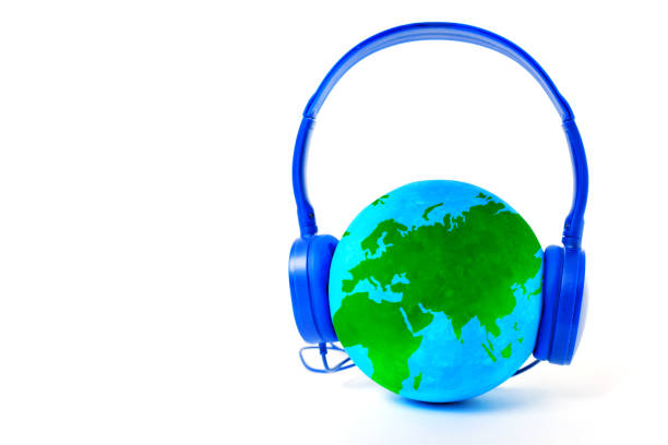 istock Globe and Headphones Isolated on White 1696694706