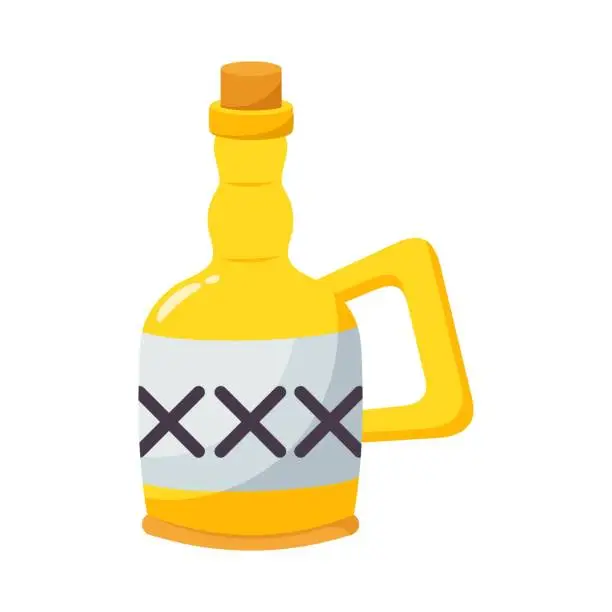 Vector illustration of Posion bottle vector colorful stickers Icon Design illustration. EPS 10 File