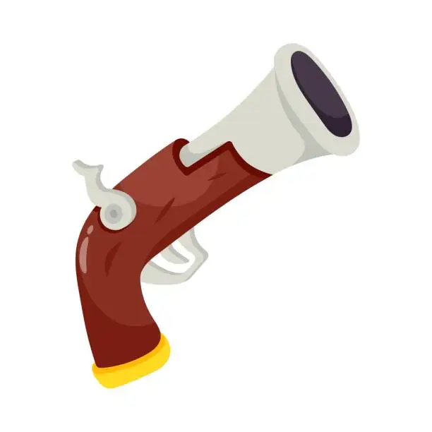 Vector illustration of Gun vector colorful stickers Icon Design illustration. EPS 10 File