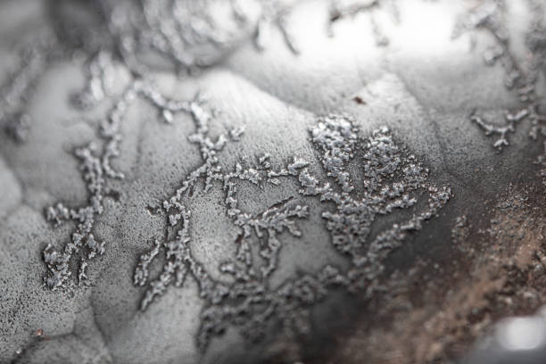 istock Surface texture of raw hematite mineral. Iron ore. 1696723779