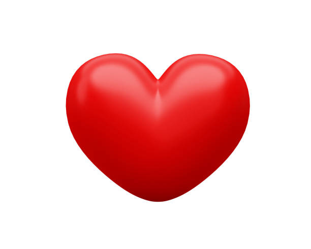 istock Red heart icon sign or symbol 3d background illustration 1696740936