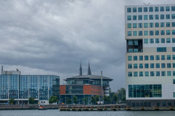 istock Modern Buildings of Amsterdam on the IJ Waterfront 1696789481