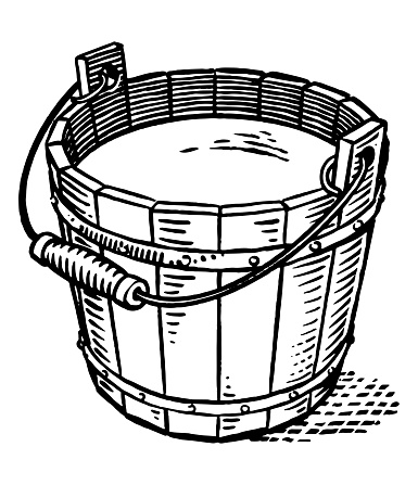 Old style illustration of a vintage bucket