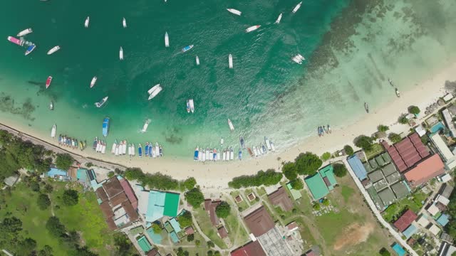 Aerial panoramic view of Phi Phi Island, Krabi, Thailand.