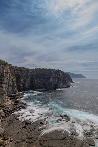 Long exposure capture of the Picturesque Waterfall Track located near Eaglehawk Neck, Tasmania, Australia