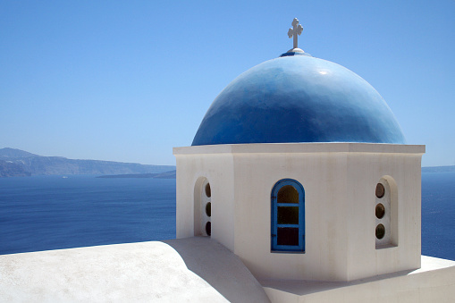 Grieks-orthodoxe kerk op Santorini