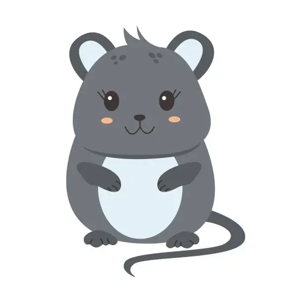 Vector illustration of Cartoon hamster
