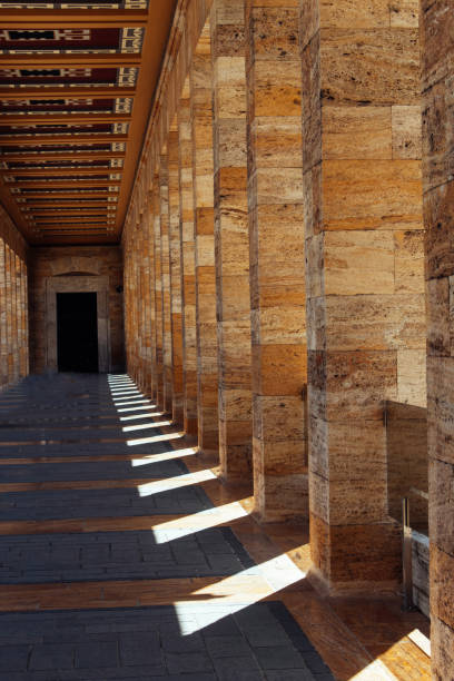 columns in the mausoleum stock photo
