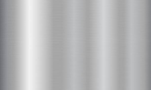 istock Silver metal texture background. Aluminium plate. Metallic texture effect. Steel background. Vector illustration 1697002459