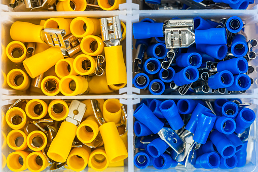 Colored assorted wire crimp connectors