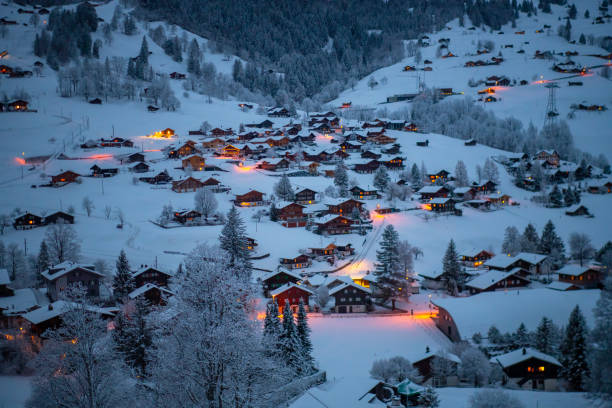 istock Winter Swiss Village 1697085201