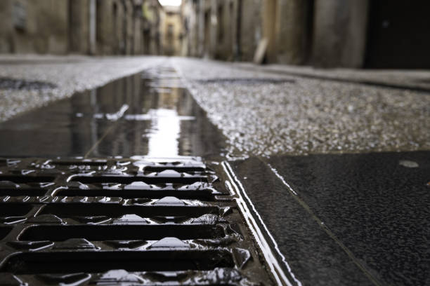 istock Metal sewer in the city 1697087792