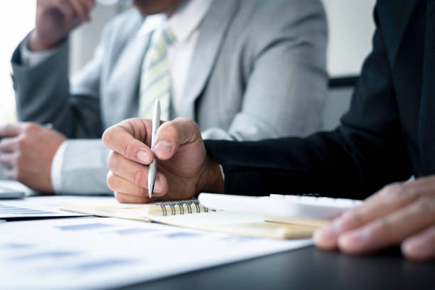 istock Professional Business casual partner discussing ideas plan and presentation project at meeting working and analysis at workspace office, financial and investment concept 1697137499