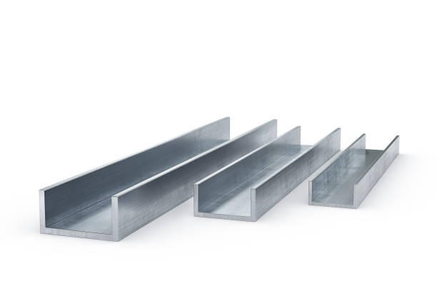 istock Steel channel beam on a white background. 3D rendering 1697143131
