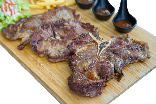 istock Top view of Grilled Beef T-Bone, focus selective 1697146421