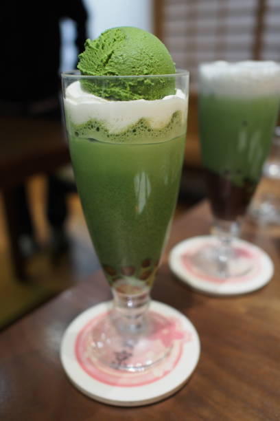 istock Green tea ice cream drink 1697191611