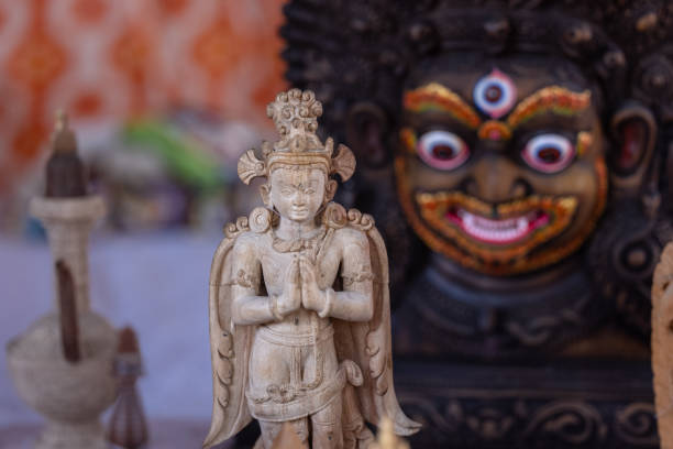 istock Wooden idol of hindu god 1697205921