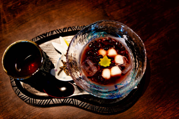 Zenzai, the Japanese red bean soup, Kyoto, Japan