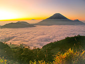 Golden Sunrise At Mount Sikunir