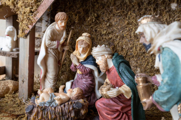 istock Jesus Christ, Mary and Joseph and magi 1697286044