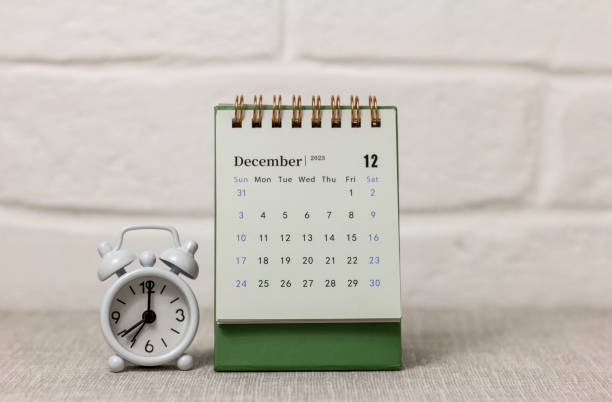 istock December calendar for 2023 on a colored background .Planning for every day. 1697293656