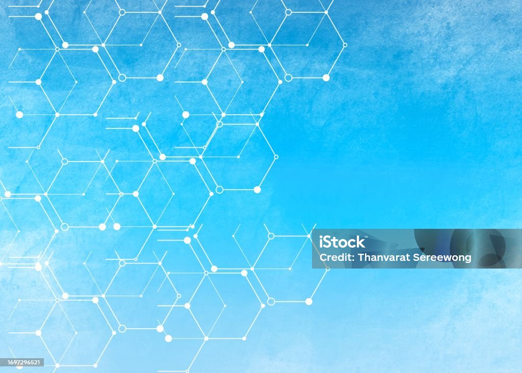 White Hexagon Tech Pattern Stock Illustration - Download Image Now ...