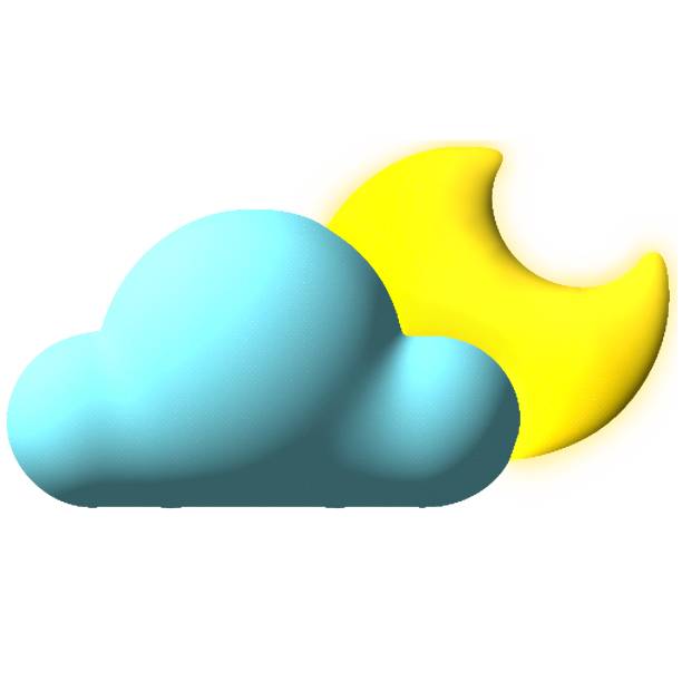 istock An enchanting illustration of a serene blue cloud adorned by a radiant yellow moon. This captivating artwork captures the essence of a tranquil night sky, making it a perfect addition to various creat 1697452083