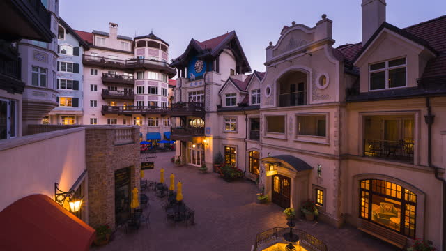 Lionshead Village Vail Day to Dusk Time Lapse