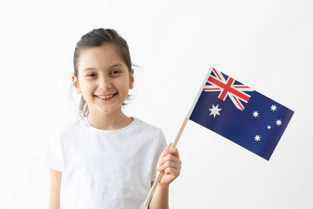 istock Little Girl with Flag 1697499910