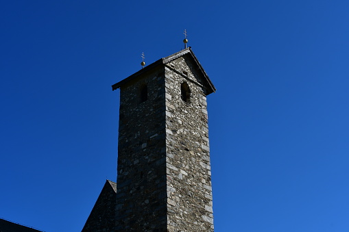 Tall clock tower of Johannebergskyrkan.
