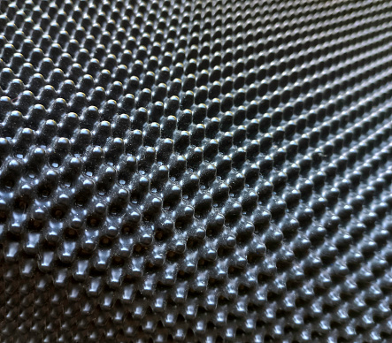 Close-up view of the geotextile cover used for gas evacuation.