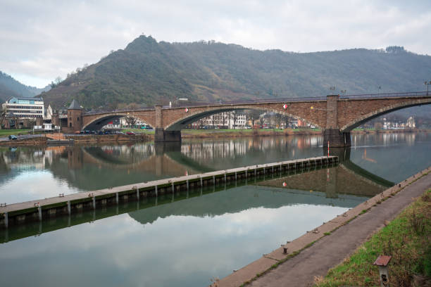 Skagerrak Bridge and Moselle River - Cochem, Germany
