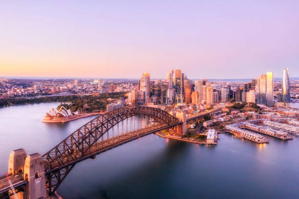 d syd lav high bridge close rise - milsons point - fotografias e filmes do acervo