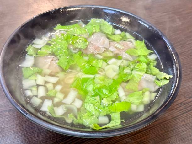 Taiwan traditional dumpling soup stock photo