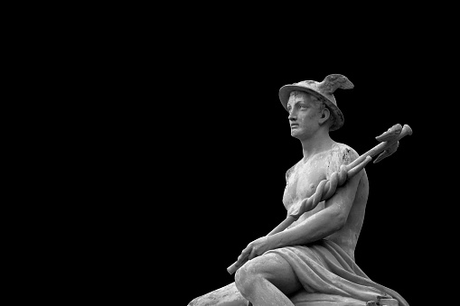 Sculptured figure. Achilion palace, Benitses - Corfu, Greece.