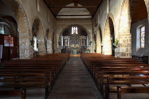 An old church in the woods boarded up for years is finally opened up and aside from some dirt and dust, it remains in great condition.