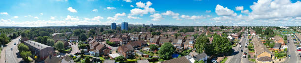 istock Aerial View of British Residential District 1697931092