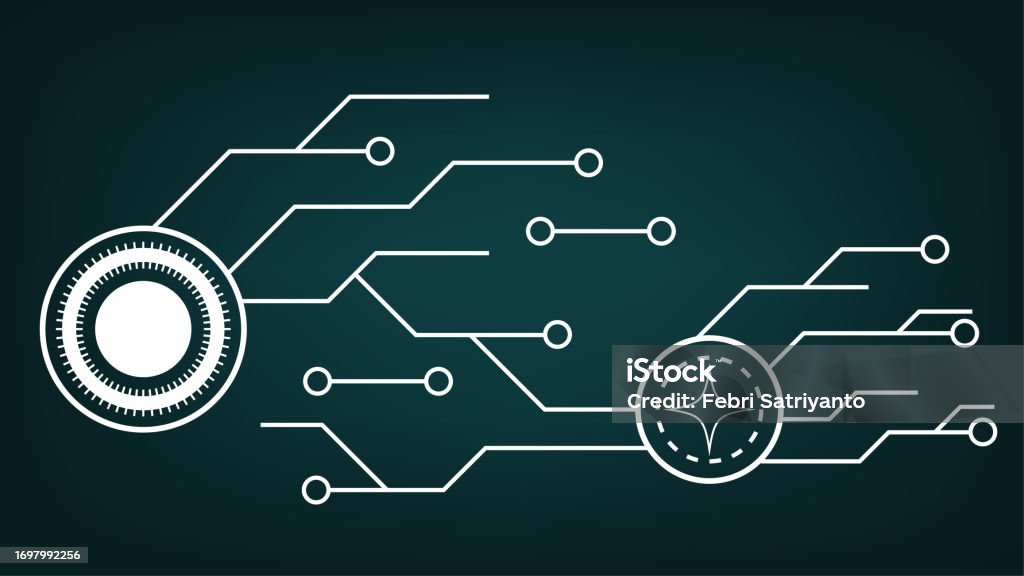 Techno Network Futuristic Background Techno Matrix Board Stock Illustration - Download ...