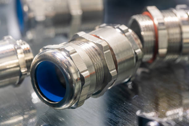 istock Coax Connectors . Metal connectors and plugs for cables 1698042211