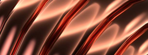 istock Reflection of copper bent cylinder Metallic Elegant Modern 3D Rendering image background 1698048147
