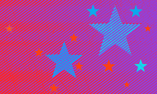 Neon Colored American Flag with Grunge Image Technique