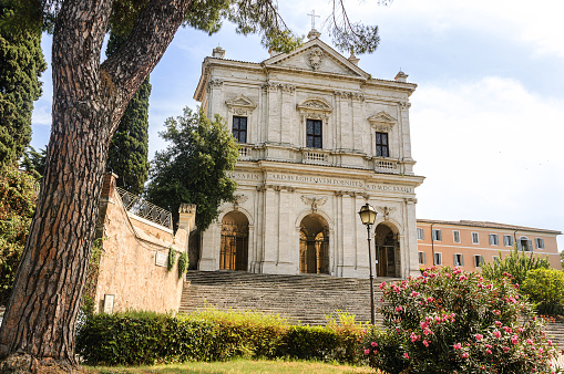 View of the church of San Gregorio Magno in Rome, Celio hill