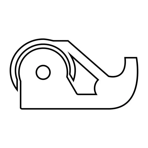 Vector illustration of Stationery, stationary, tape dispenser icon