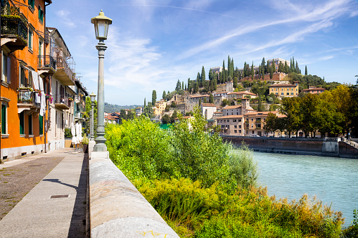 Holidays in Italy - Old town in Verona with Adige River
